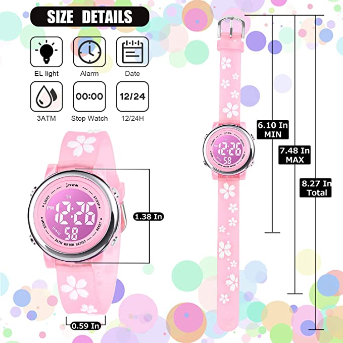 Đồng Hồ Báo Thức Chống Nước Với Đèn Led 7 Màu Cho Bé | BigBuy360 - bigbuy360.vn