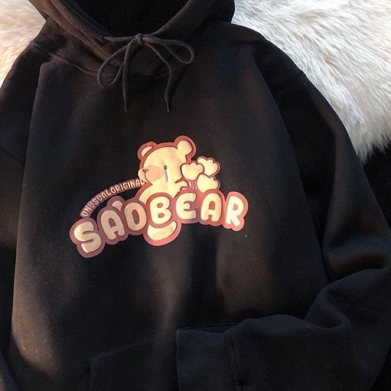 Áo Hoodie nam nữ unisex in 2 mặt chữ nổi , Áo nỉ bông có mũ 2 lớp phom rộng tay phồng dày dặn phong cách hàn quốc | BigBuy360 - bigbuy360.vn