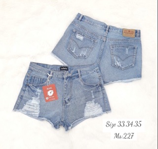 QUẦN SHORTS JEANS NỮ RÁCH