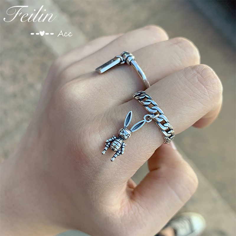 Nhẫn Mạ Bạc 925 Hình Thỏ Xinh Xắn Phong Cách Hàn Quốc | BigBuy360 - bigbuy360.vn