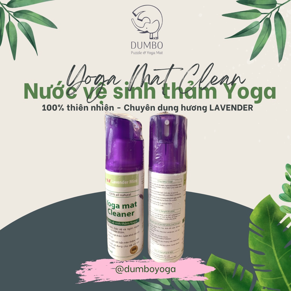 Nước Vệ Sinh Thảm Tập Yoga thảm xốp DUMBO MAT [TẶNG KÈM KHĂN LAU] NA DUMBO MAT 100ml Hương Lavender