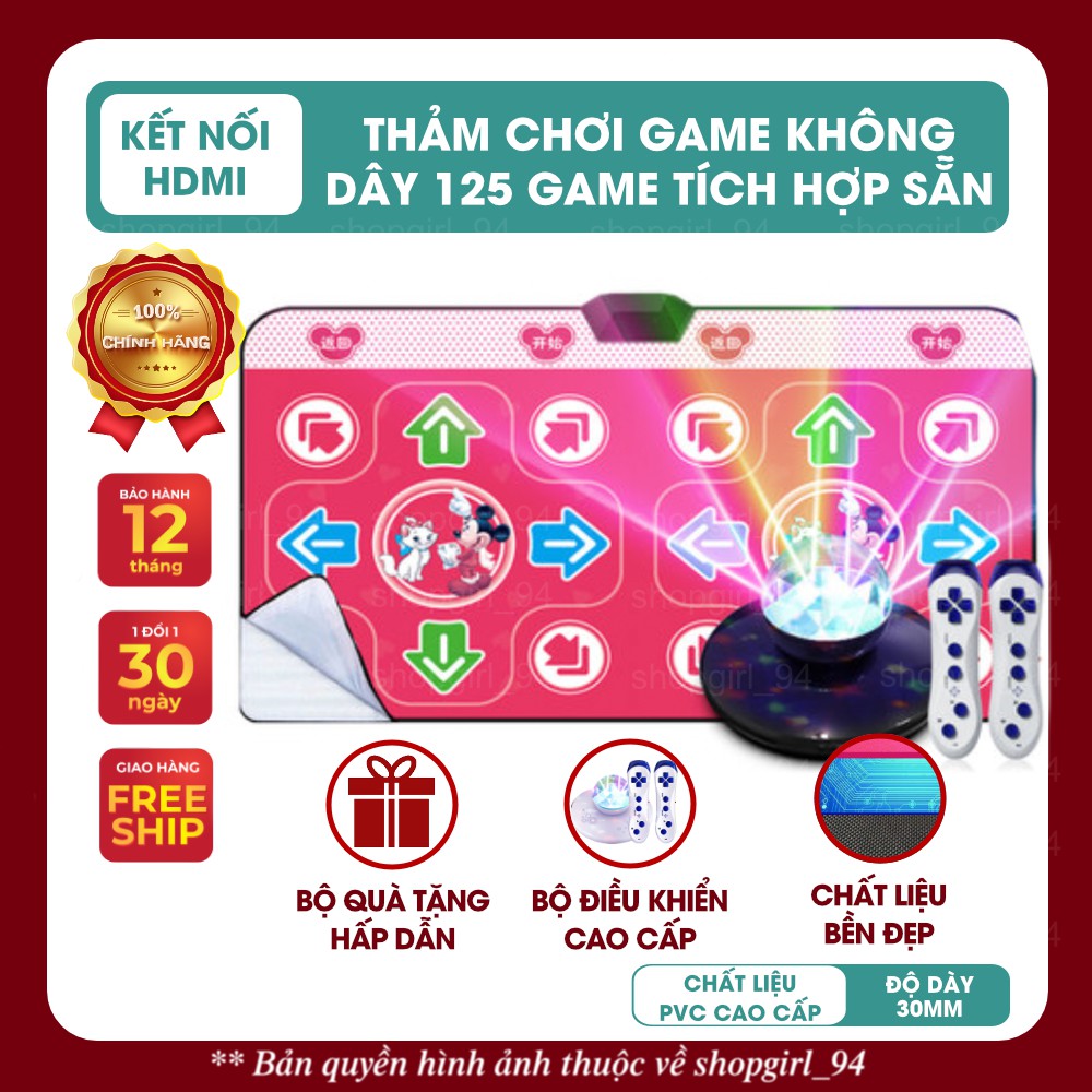 Thảm game cao cấp cổng HDMI kèm các phụ kiện đầy đủ: nhảy audition, hoa quả, yoga, chạy bộ....(kết nối TV, máy tính)