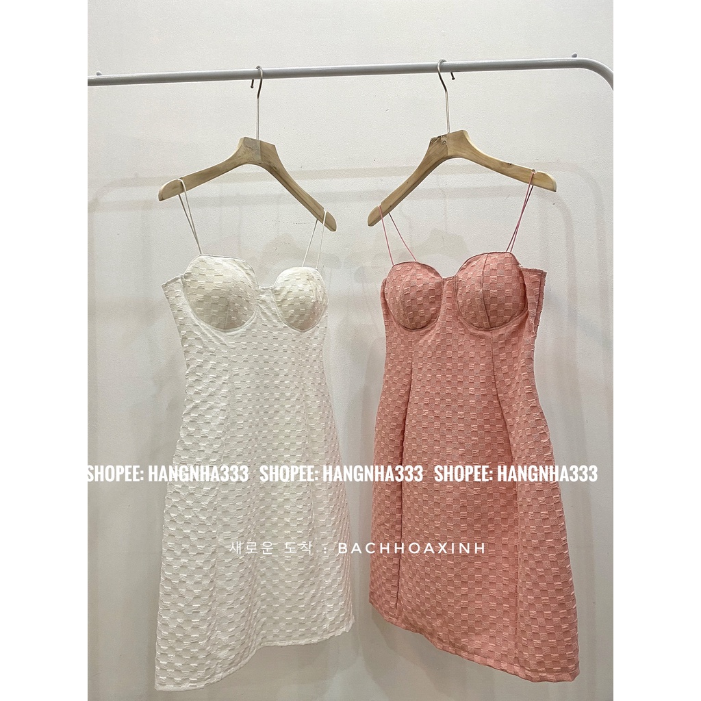 NEW || Đầm hai dây form ngắn Chất xốp vuông siêu xinh Ulzzang