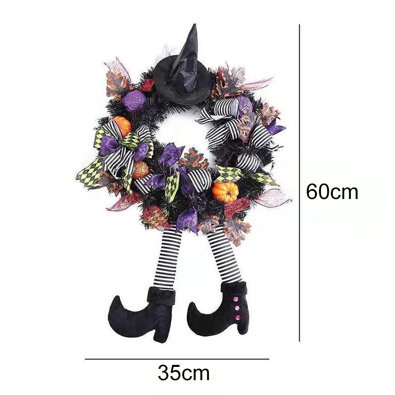 Vòng Hoa Treo Trang Trí Cửa Sổ Chủ Đề Halloween Sáng Tạo