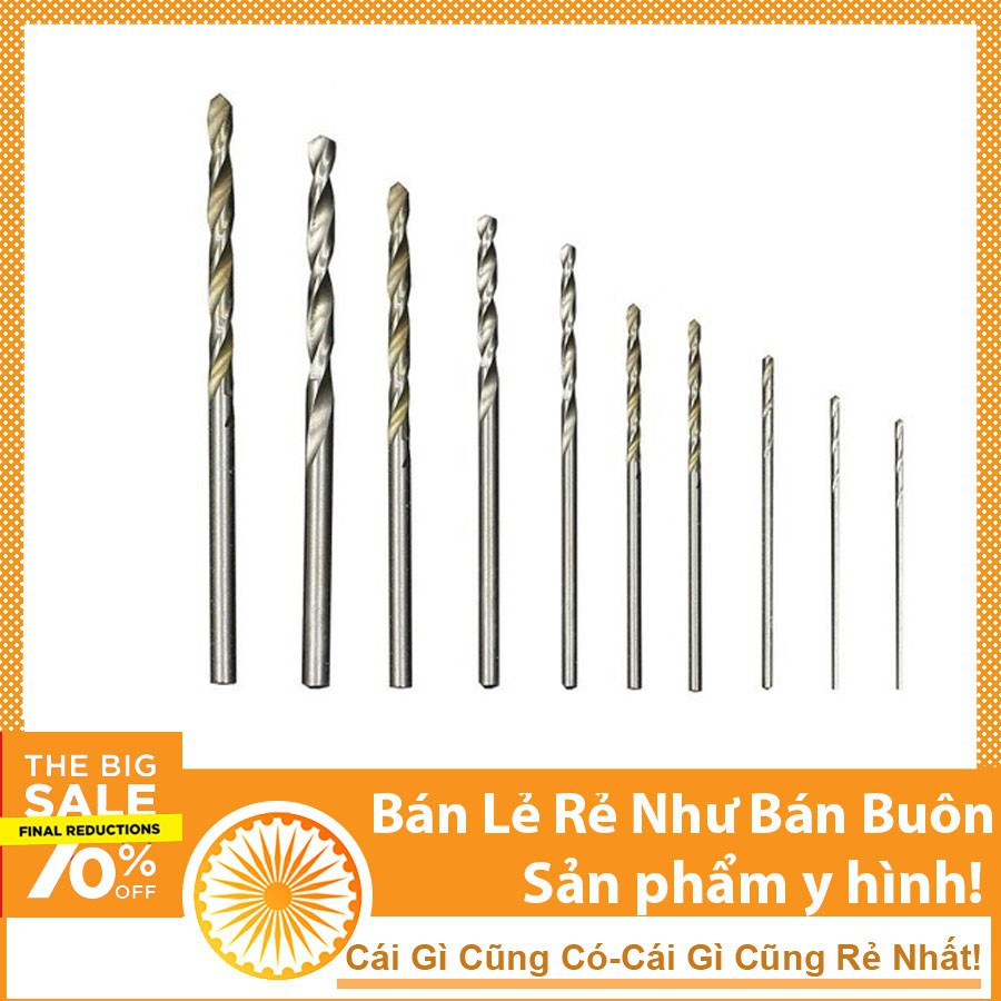 Hộp 10 chiếc mũi khoan mini 0.6 mũi khoan mạch điện tử khoan gỗ khoan đa năng