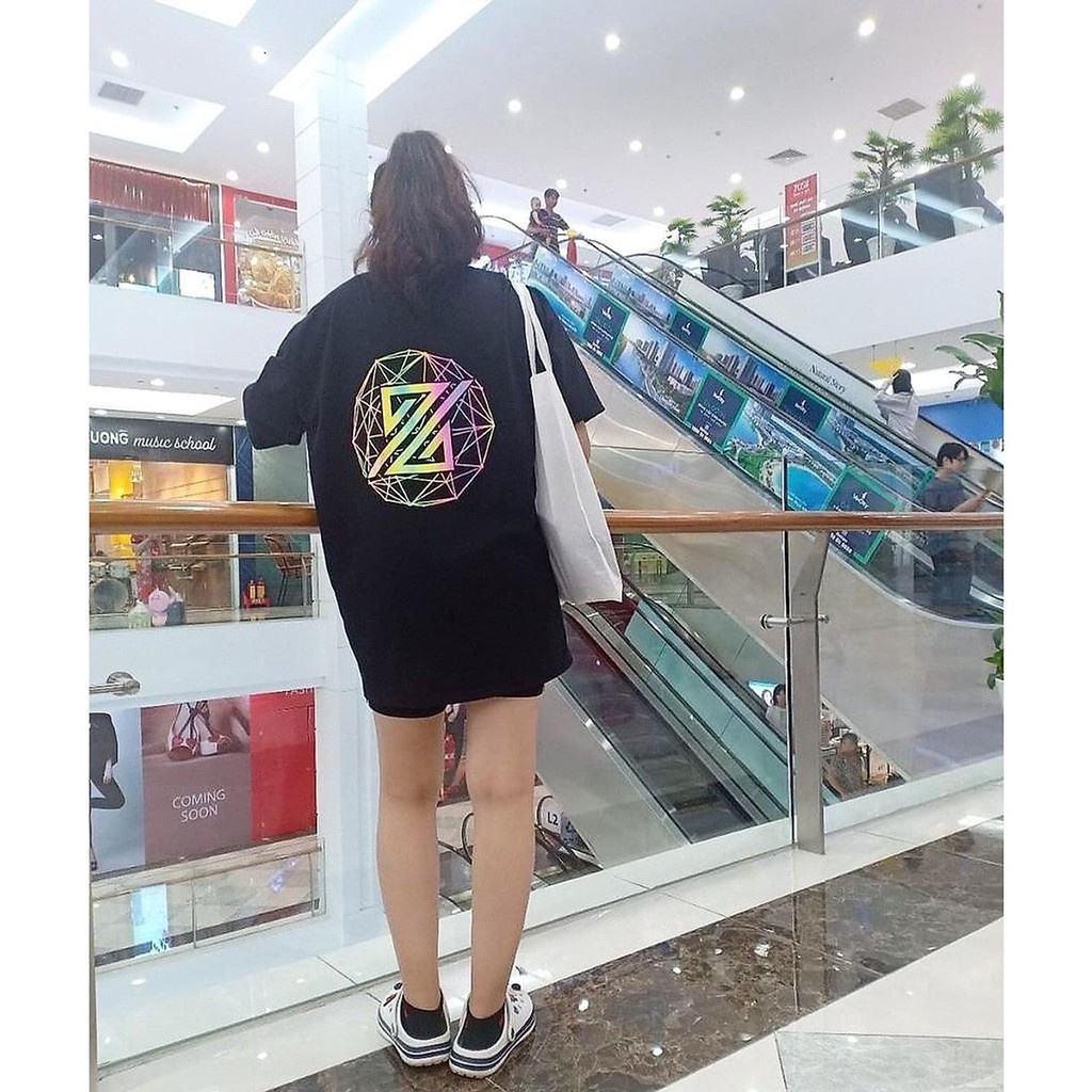Áo phông quả cầu Z phản quangchất cotton mềm mịnform thụng tay lỡ dáng unisexáo nhóm lớp phản quang bạcphản quang 7m