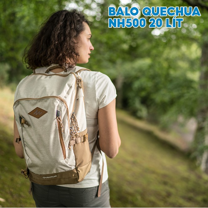 Balo thể thao cao cấp QUECHUA nh500 leo núi, dã ngoại 20 lít - be