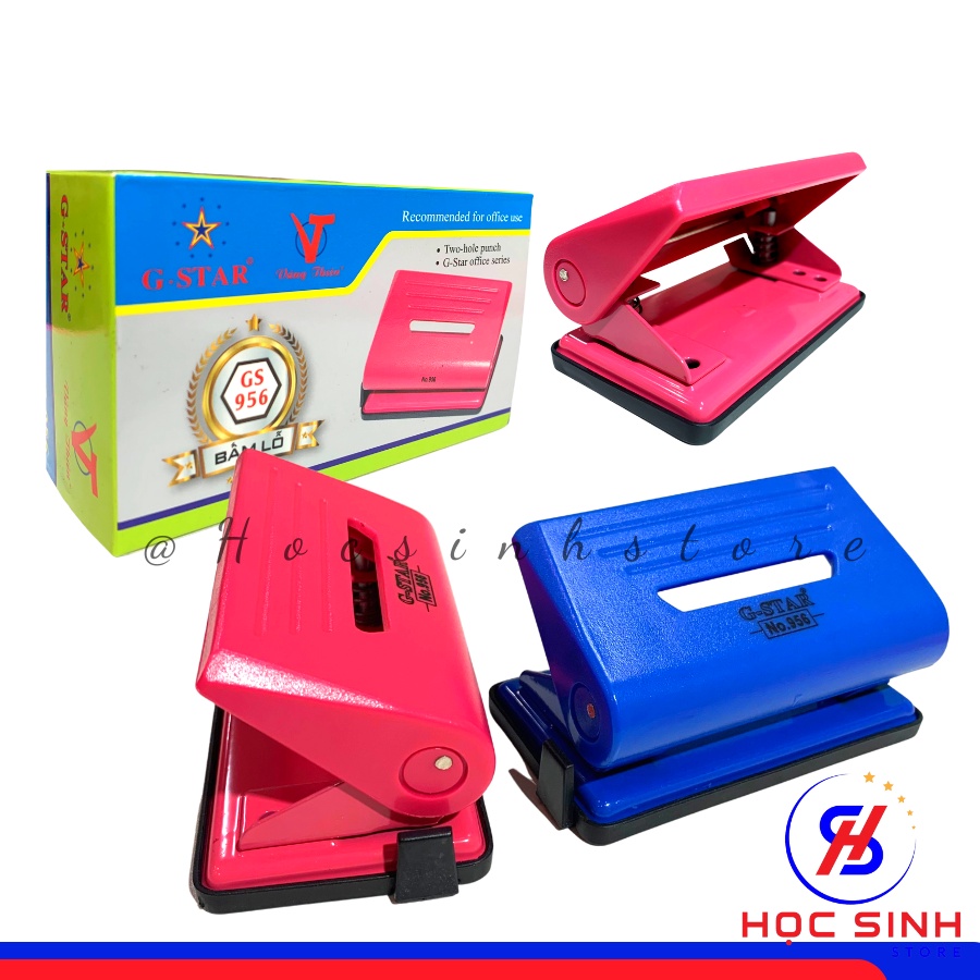 Máy Bấm Lỗ G-Star GS 956 Size Nhỏ Bấm 2 Lỗ Công Suất Bấm 10 Tờ 2 Lần Bám