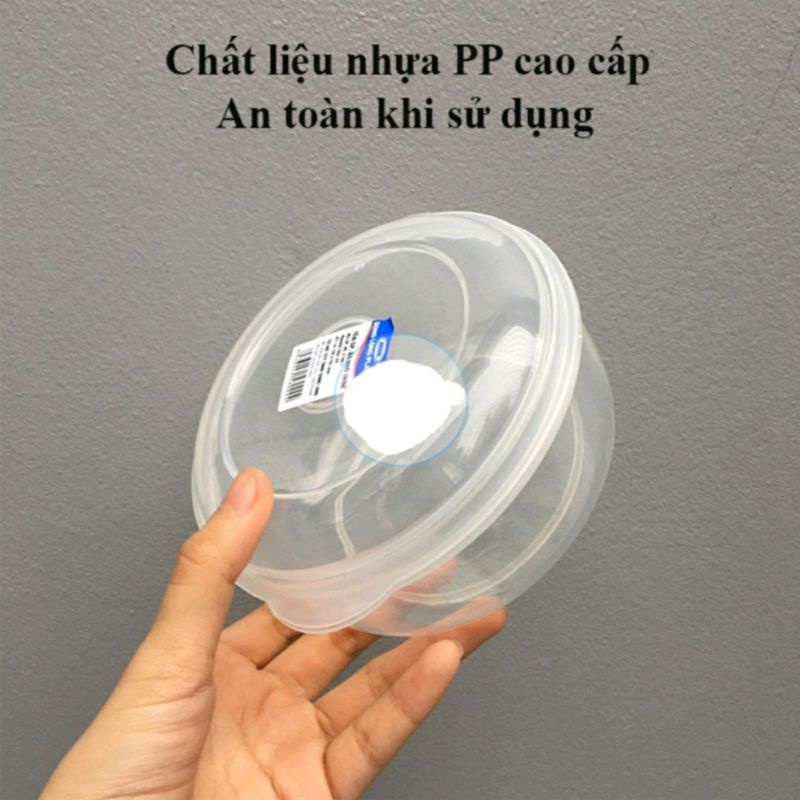 #Rẻ quá đi thôi# Âu  nhựa có nắp đậy trong suốt 3 kích thước từ bé đến to - nhựa nguyên chất, không mùi, an toàn sk