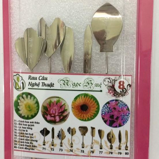 Dụng cụ làm thạch rau câu 3D Ngọc Huệ (bộ số 8 - hoa đồng tiền, anh thảo, lan huệ, cỏ ba lá, thạch thảo, hoa cúc)