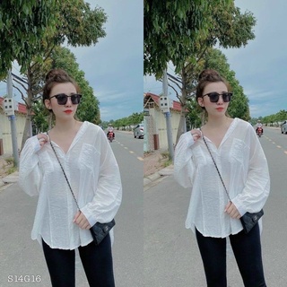 Sét áo sơ mi trắng đũ tay dài + phối quần leggin dài màu đen ❤️