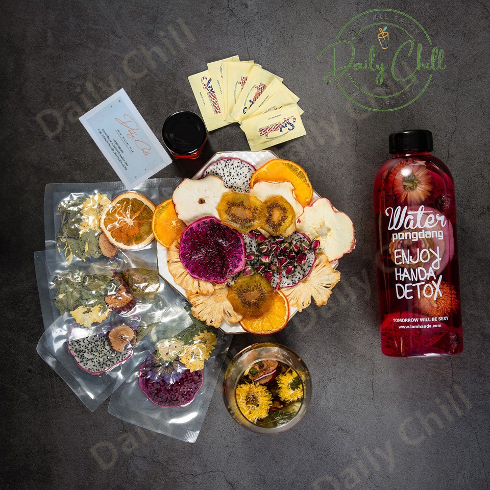 Set 28 gói trà detox thảo mộc giảm cân + tặng kèm bình 500ml + 2 Trà Mỹ Nhân Tâm - Daily Chill