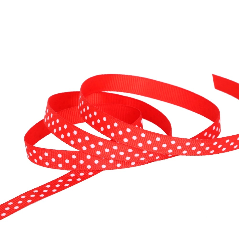 Ruy băng in chấm bi 5yds10mm grosgrain là sự lựa chọn tốt nhất cho tiệc gói quà ruy băng in lụa DIY cung cấp ruy băng tiệc cưới