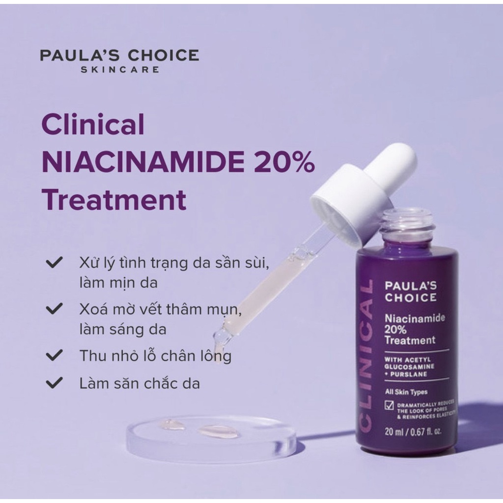 Serum Paulas Choice Niaciamide 20% se khít lỗ chân lông - Paula's Choice Clinical Niacinamide 20% Treatment