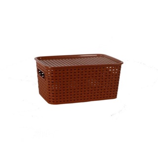 Combo 12 giỏ Đan có nắp size trung