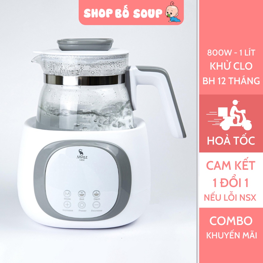 Máy đun nước pha sữa Moaz Bebe MB-012 duy trì và điều chỉnh được nhiệt độ