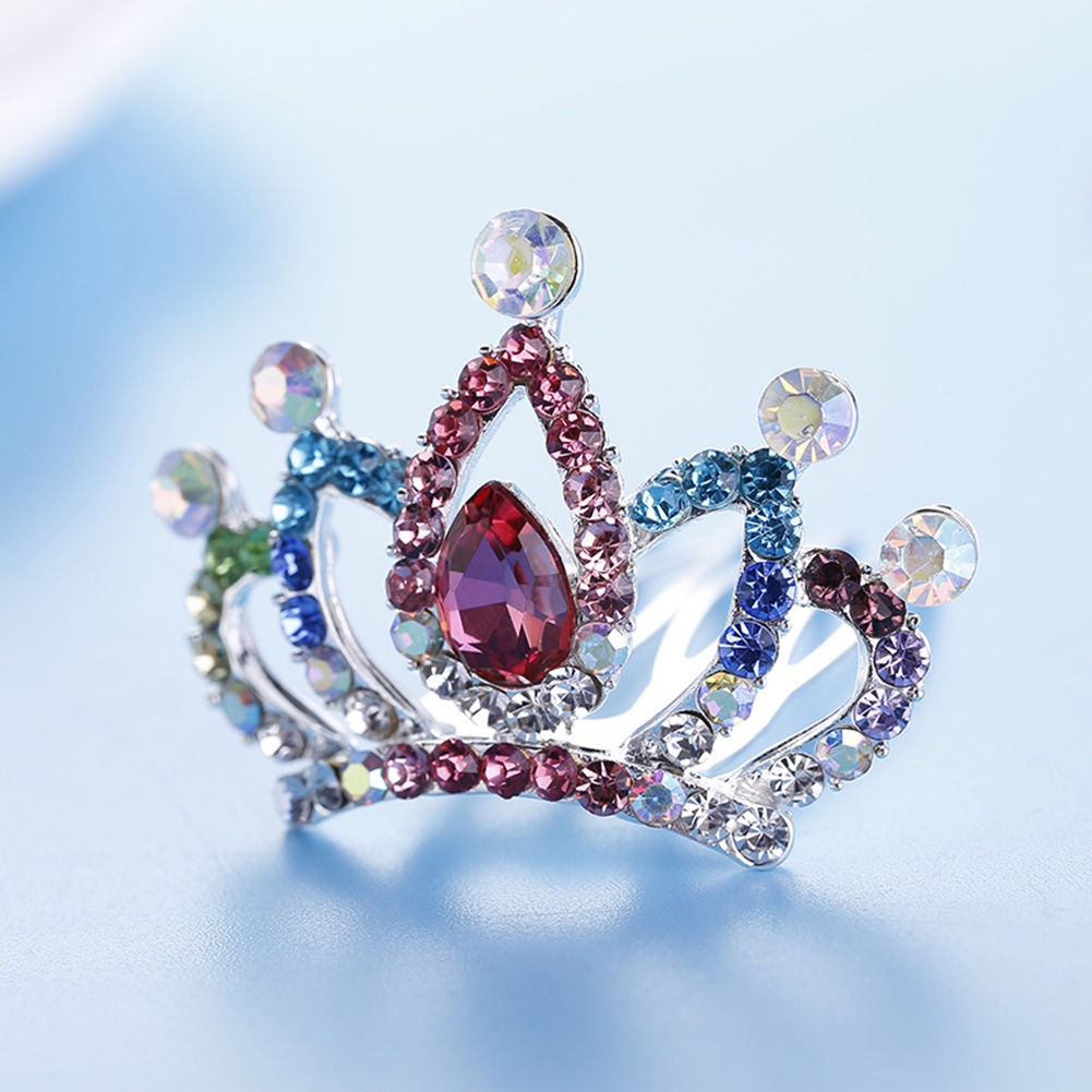 Lược Cài Tóc Hình Vương Miện Đính Đá Lấp Lánh