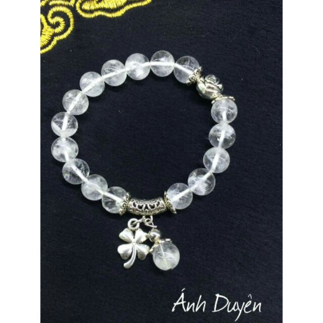 Thạch anh ưu linh trắng mix charm