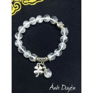 Thạch anh ưu linh trắng mix charm