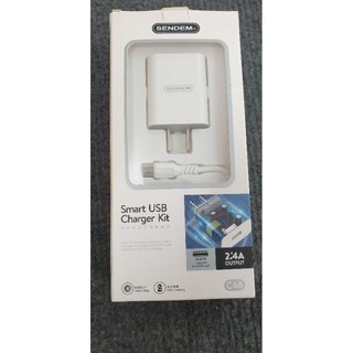 Bộ củ và cáp sạc nhanh C68 sendem USB - Type-C 2.4A 12W 1000m