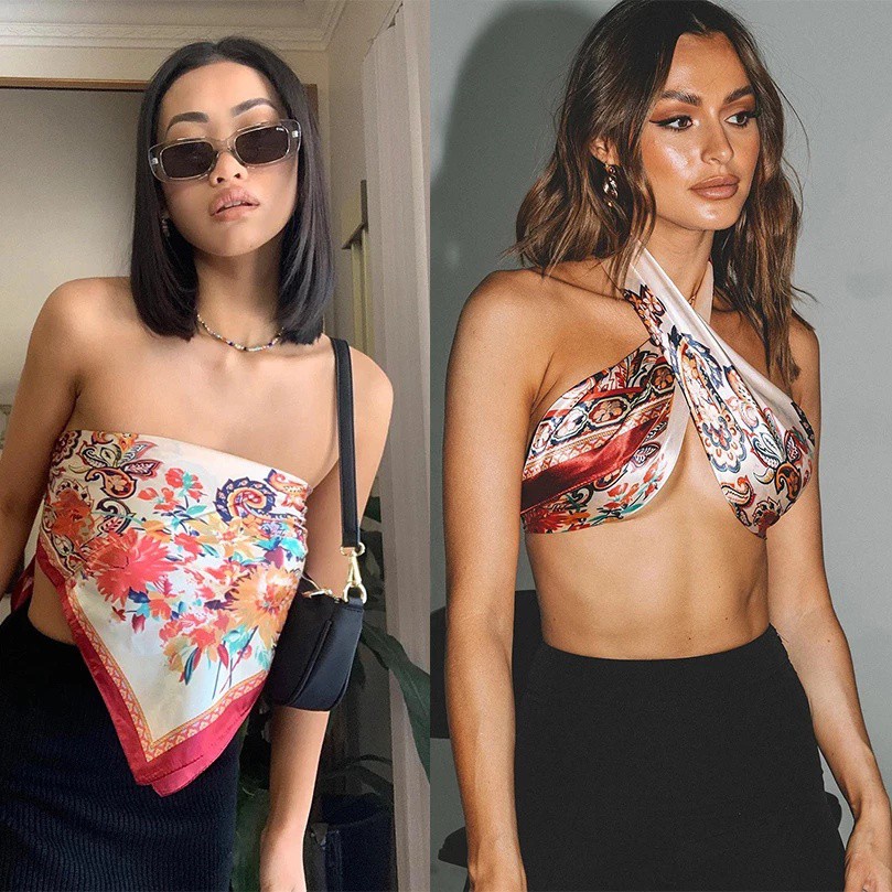 Băng đô vải satin nhiều họa tiết thời trang tùy chọn dành cho nữ