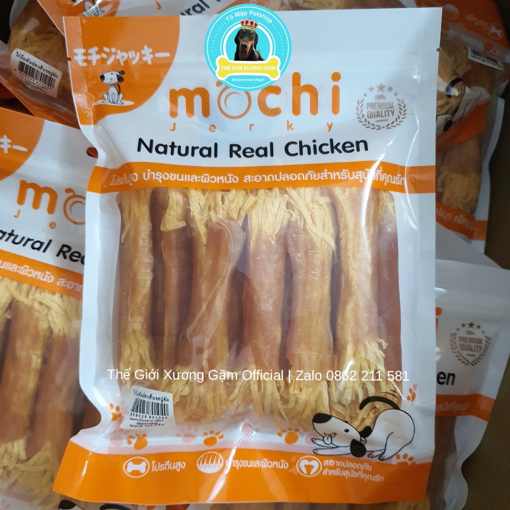 [HSD04.2024] MOCHI JERKY GÀ CUỘN SỢI CUA