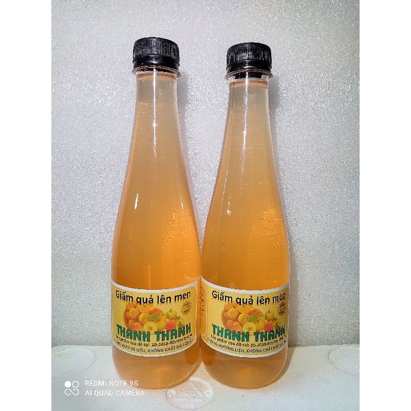 Giấm Táo Mèo Lên Men Tự Nhiên Thanh Thanh, chai 500ml, Dấm Giàu Vitamin Và Vi Chất, Làm Đẹp Da, Tăng Cường Thải Độc Gan