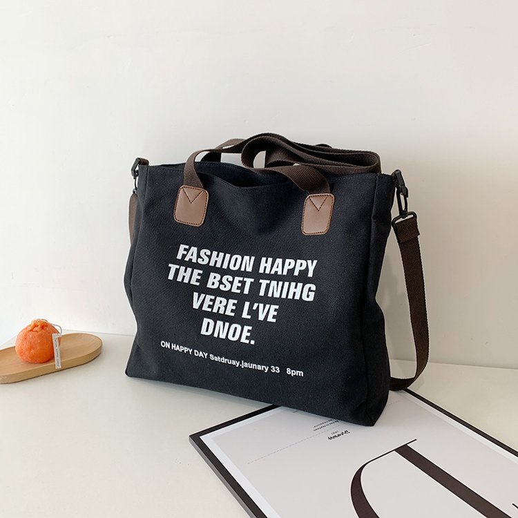 Túi đeo chéo vải canvas thiết kế mới 2022 đựng mỹ phẩm trang điểm sức chứa lớn thời trang dành cho nữ sinh