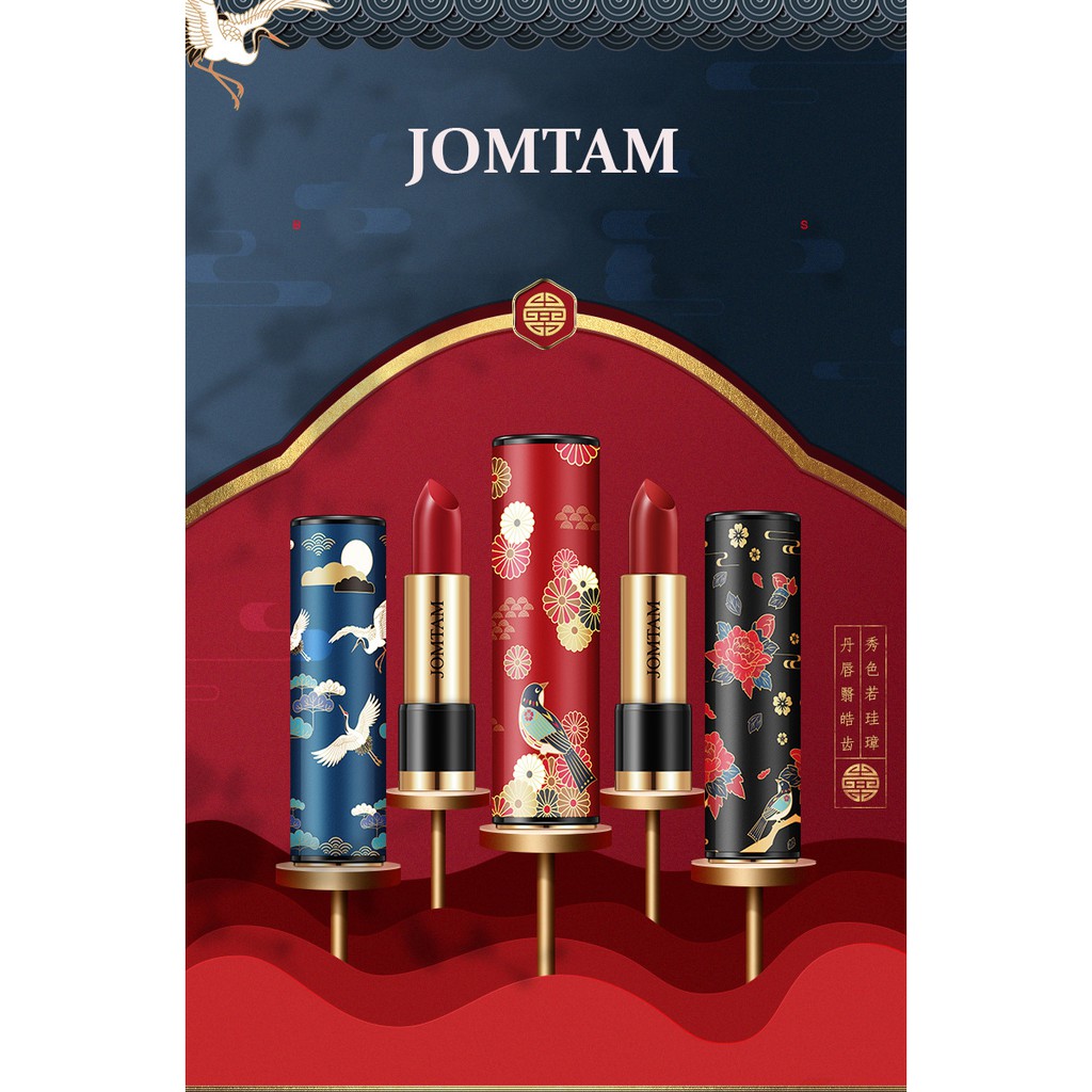 Nhập INCU16APR giảm 20K đơn 50K_ Son Môi JOMTAM siêu lì dưỡng ẩm mềm mịn lâu trôi Phong Cách Trung Hoa SJOM1 | BigBuy360 - bigbuy360.vn