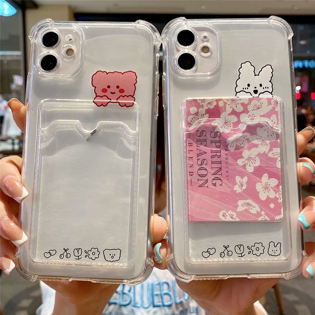 Ốp điện thoại mềm có ngăn đựng thẻ thích hợp cho Iphone 12 12 Pro Max 7plus 11 11 Pro Max Xs Xs Max Xr 8plus 7 8