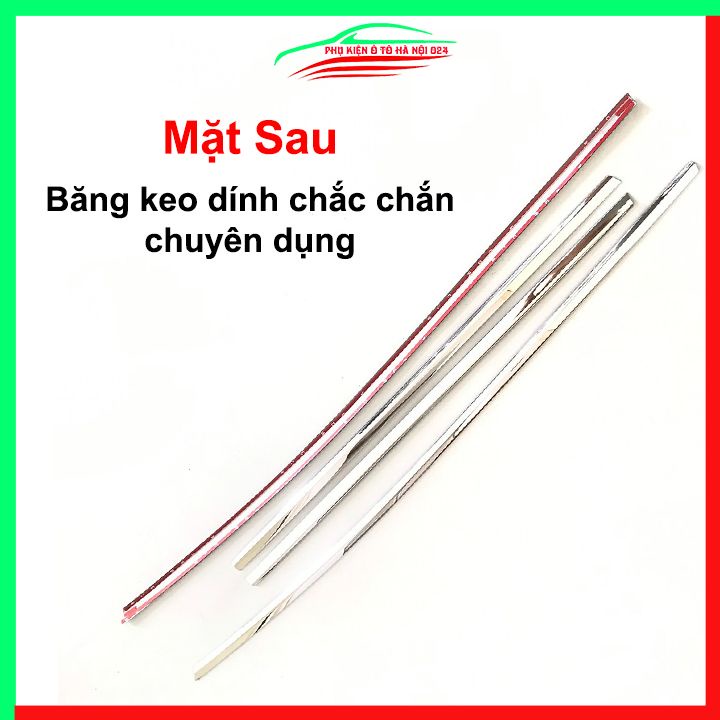 Bộ nẹp viền chân kính cong kính Mazda Cx5 2018-2023 Inox sáng bóng chuẩn form xe