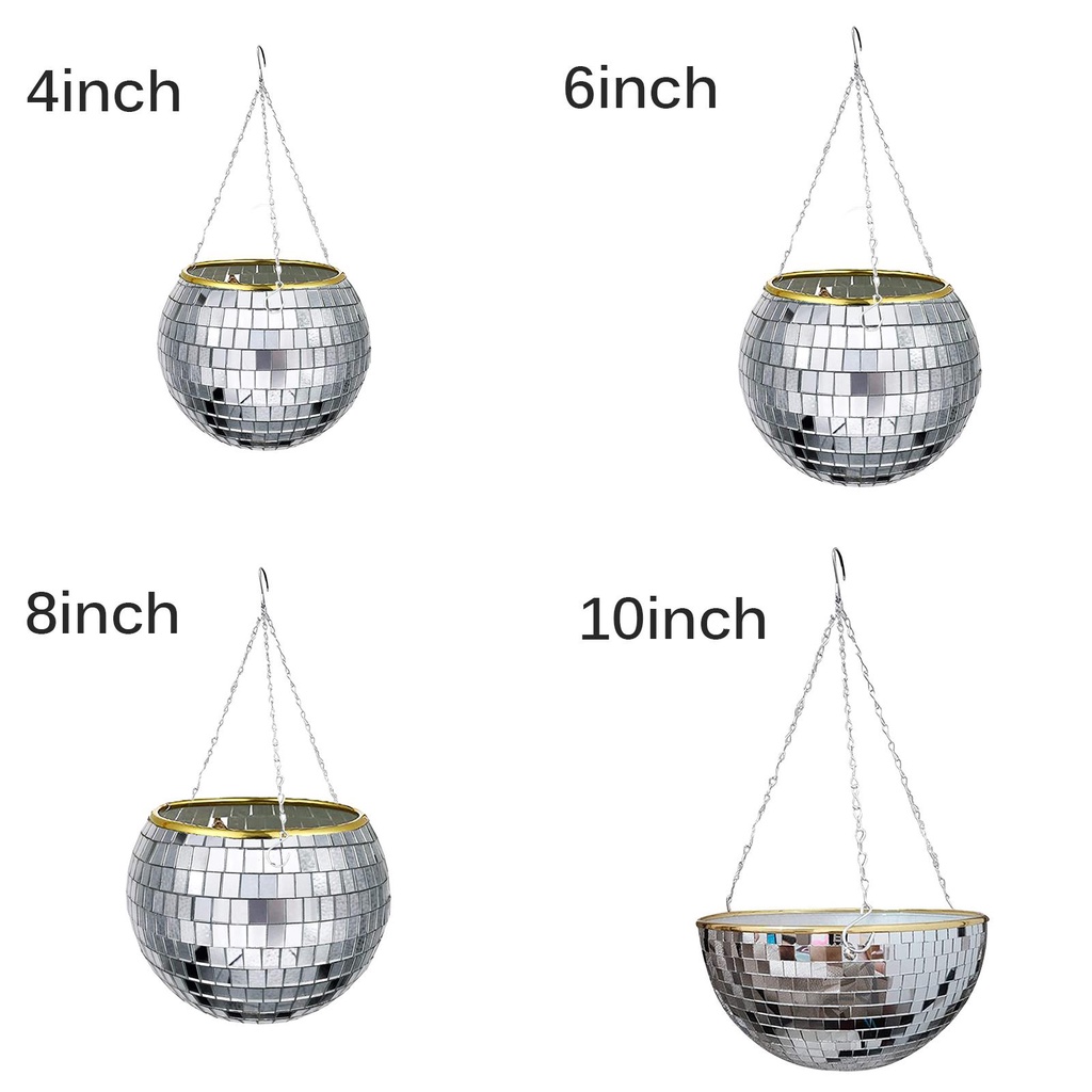Chậu Hoa Treo Trong Nhà Hình Quả Bóng Disco|Cuộn Dây Thừng Tròn Chuyên Dụng Cao Cấp