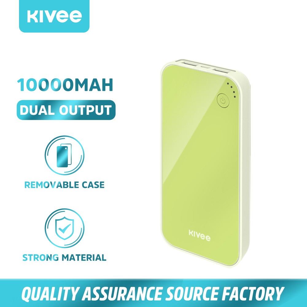 Kivee-PI11 Sạc dự phòng 10000mAh 20W Colorful Jelly hỗ trợ đầu ra USB kép với đèn báo nguồn LED