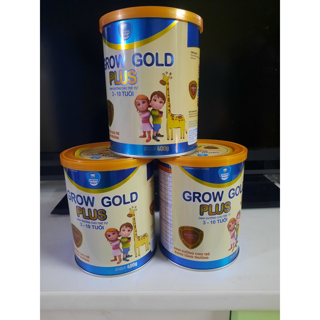 Sữa Grow Gold Plus 400g - giúp tăng chiều cao,phát triển toàn diện cho trẻ từ 3 đến 10 tuổi