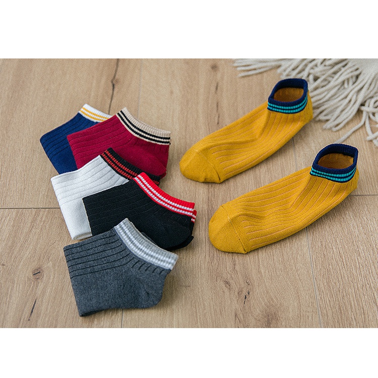 đôi tất nữ họa tiết sọc ngang thời trang