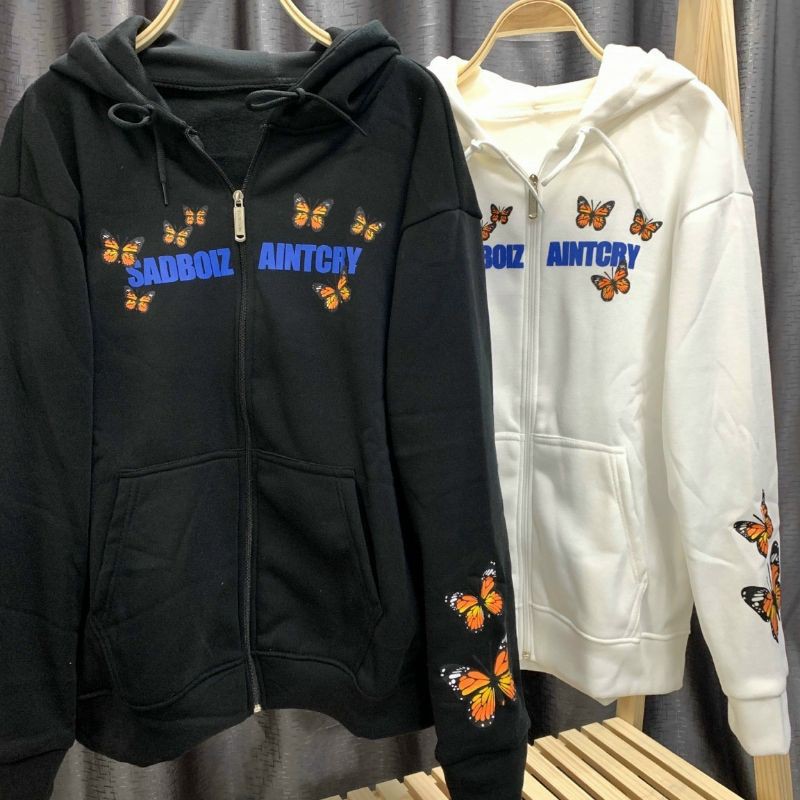 Áo hoodie nam nữ SADBOIZ AINTCRY dáng unisex form rộng chất nỉ bông chống nắng tốt | BigBuy360 - bigbuy360.vn