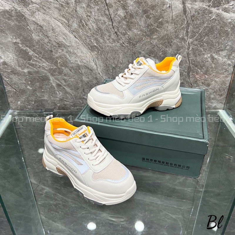 Giày thể thao sneaker lót vàng đế cao fullbox hàng quảng châu cao cấp