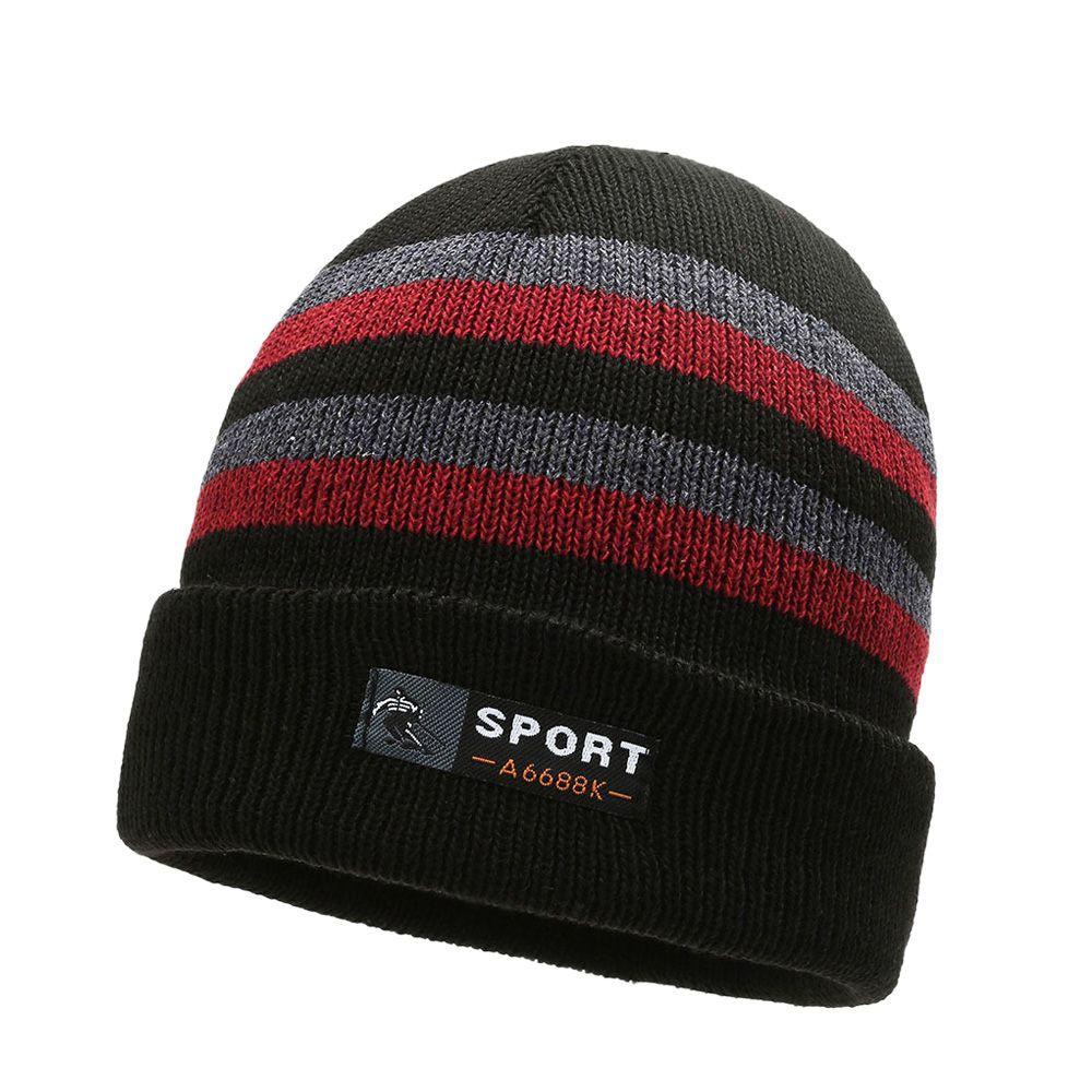 Mũ Len Beanie Sọc Ngang 4 Màu Dễ Thương