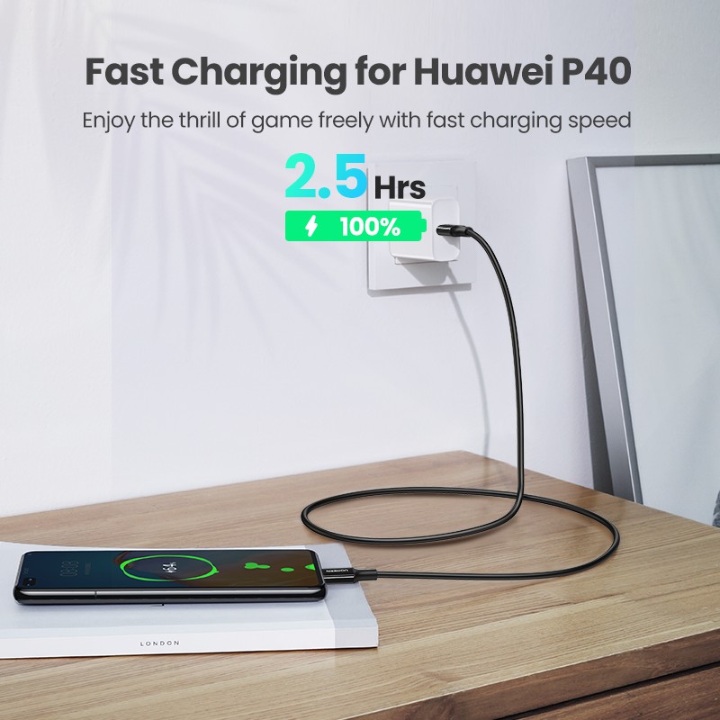 Dây cáp sạc nhanh UGREEN 4.0/3.0 5A 100W USB C