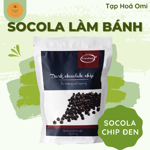 [Mã 155FMCGSALE giảm 7% đơn 500K] Socola chip đen nguyên chất Túi 100g || 200g || 500g