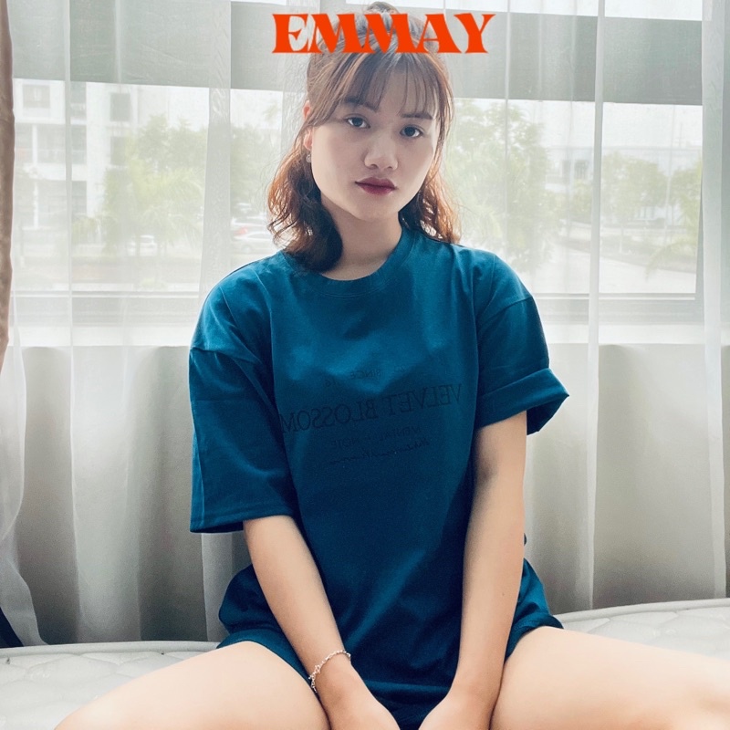 Áo phông 3158, áo thun nữ form rộng cotton oversize CHỮ VELVET freesize<65kg | BigBuy360 - bigbuy360.vn