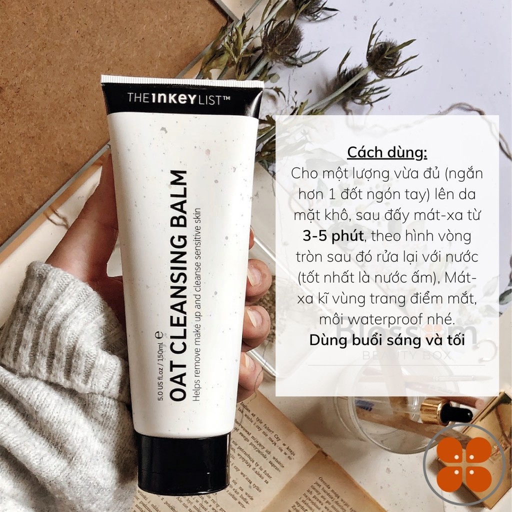 [Sephora] Sữa rửa mặt yến mạch INKEY LIST Oat Cleansing balm 150ml