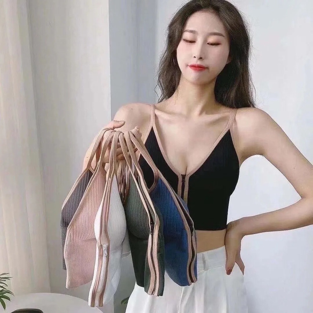 Áo Bra Khóa Trước Tập Gym, Yoga Đi Biển Chất Đẹp Mút Lót Cao Cấp