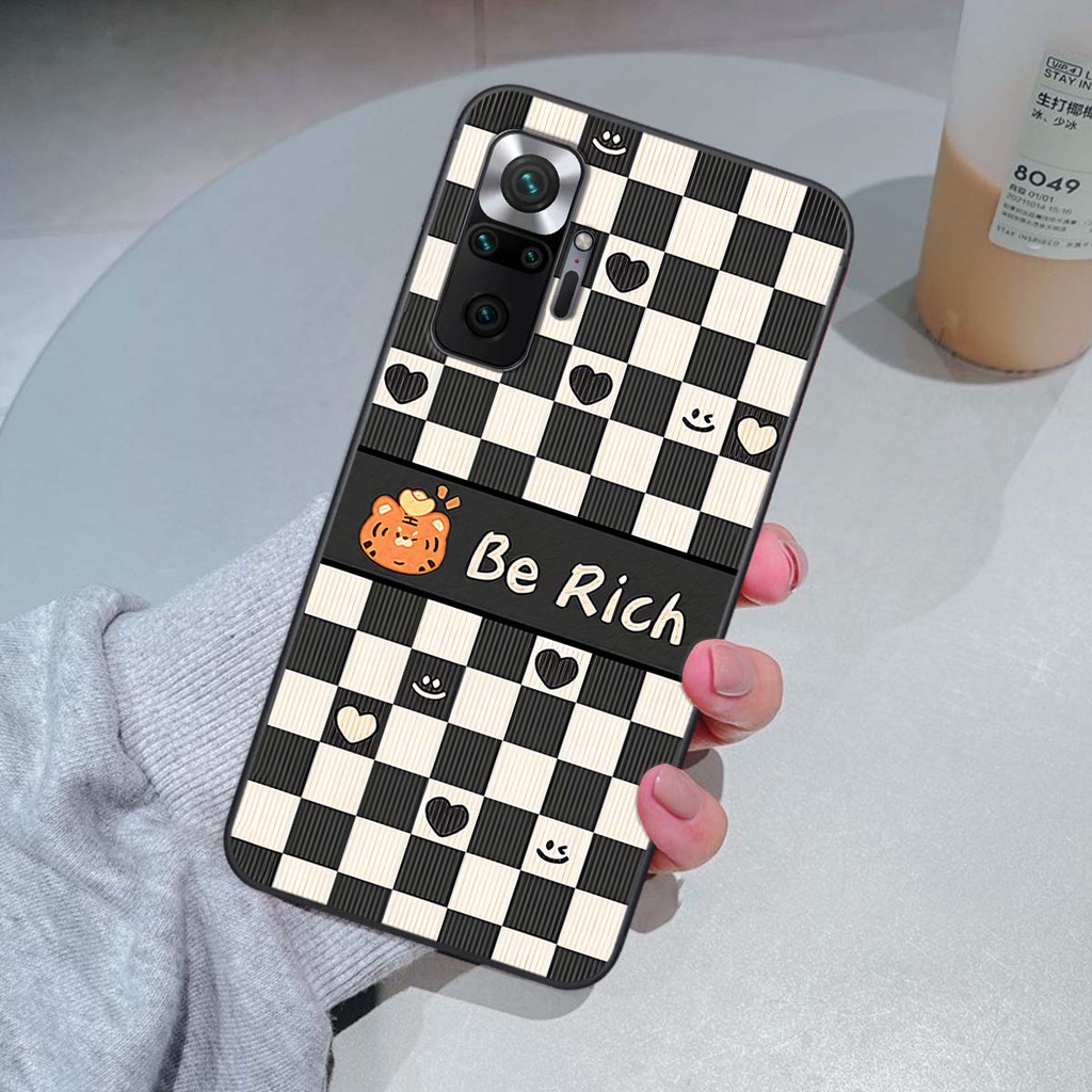 Ốp Xiaomi Redmi Note 10 / Note 10 Pro gấu Bear rick caro vuông thời trang siêu đẹp