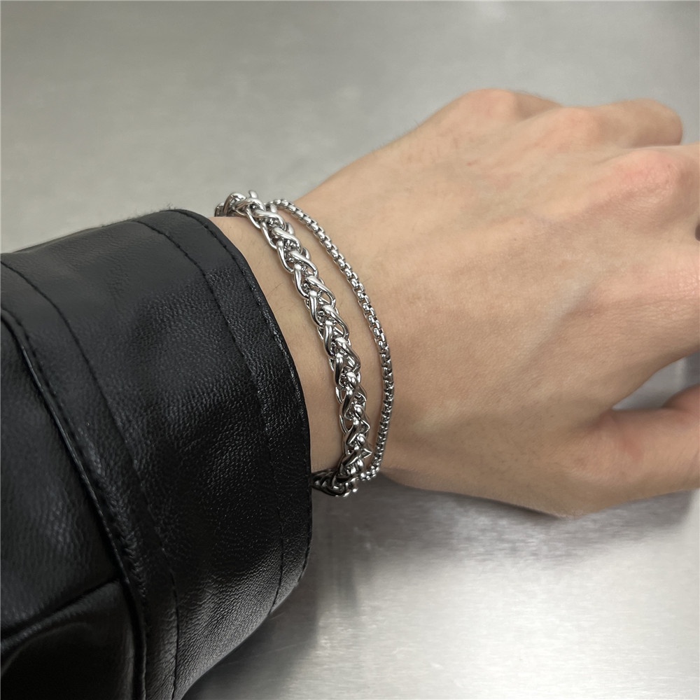 Dây Chuyền Thép Không Gỉ Dày Phong Cách Hip Hop Hàn Quốc Cá Tính Cho Nam