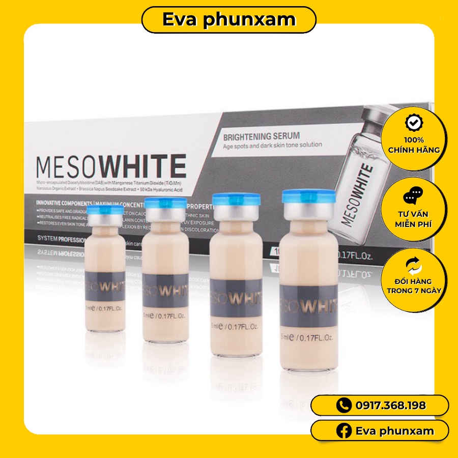 [Siêu sale] Cấy phấn mesowite giúp da trắng đẹp mịn và đều màu