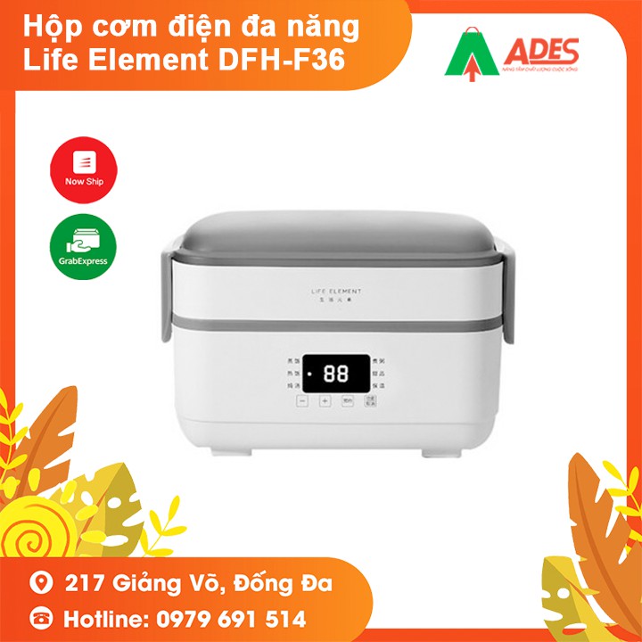 Hộp cơm cắm điện đa năng Life Element DFH-F36 - Dung tích 2 lít - Tích hợp 6 tính năng - Hàng chính hãng