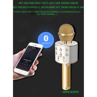 Micro karaoke bluetooth WS858 loại 1