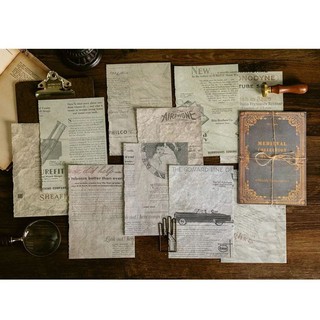 Gói 10 Giấy cổ điển trang trí journal
