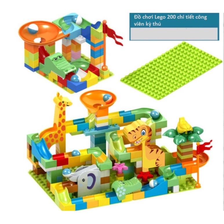Đồ chơi trẻ em lắp ghép thông minh Lego Duplo 200 chi tiết thả bi có kèm tấm đáy